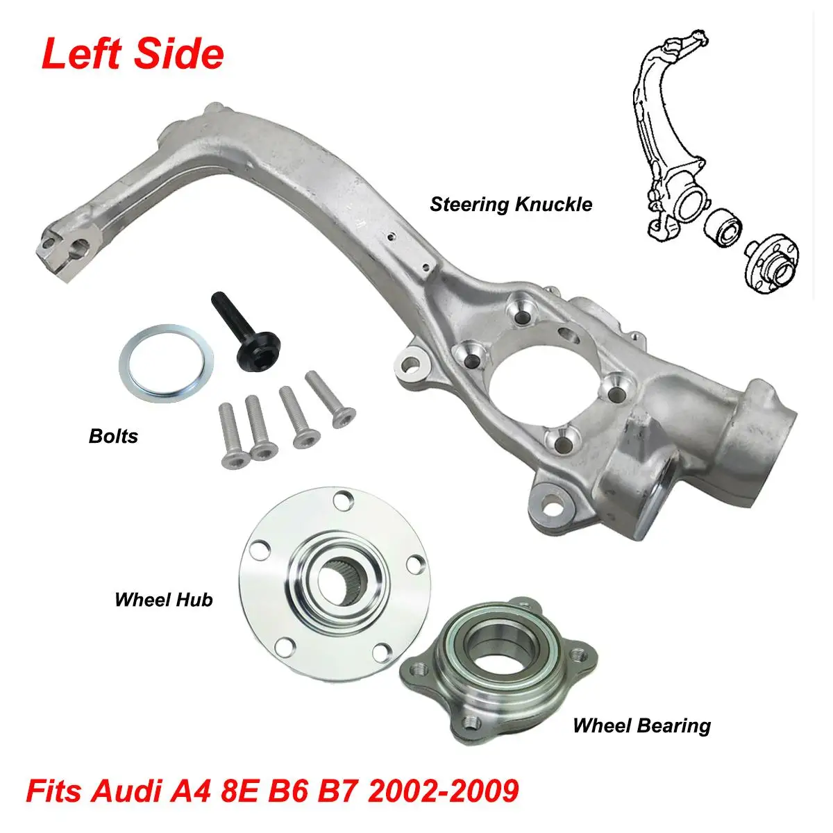 AP01 Fit 04-09 For Audi A4 S4 RS4 B7 8E Front Left Steering Knuckle Wheel Hub Bearing Kit
AP01 Fit 04-09 For Audi A4 S4 RS4 B7 8E Front Left Steering Knuckle Wheel Hub Bearing Kit