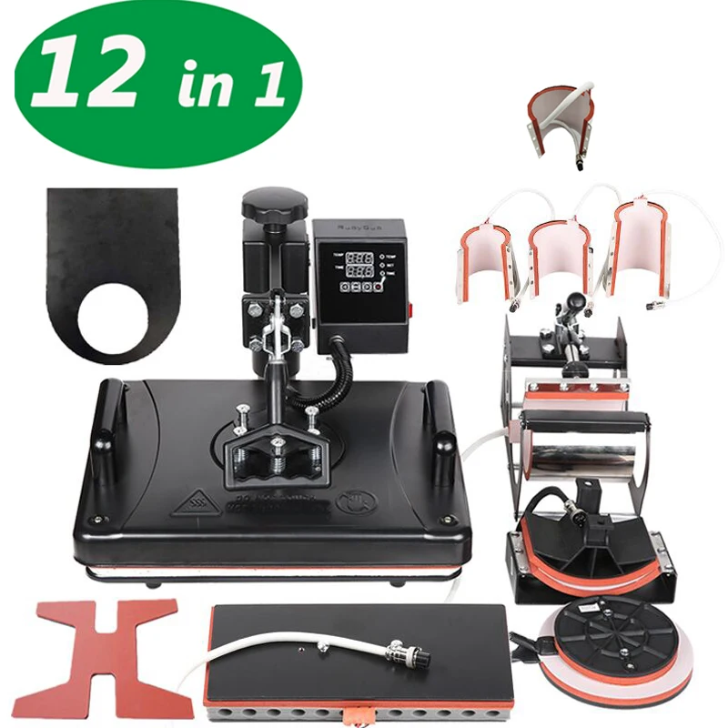 Promotion Double Display 30*38CM 12 in 1 Combo Heat press Machine Sublimation Printer For Mug/T shirt/Pen/Shoes
Promotion Double Display 30*38CM 12 in 1 Combo Heat press Machine Sublimation Printer For Mug/T shirt/Pen/Shoes