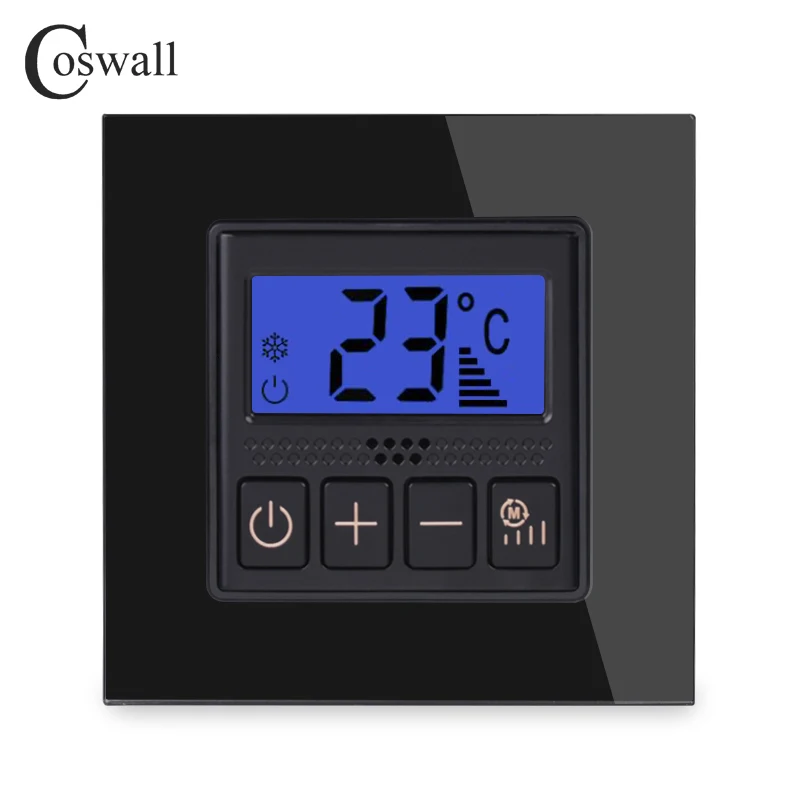 Coswall Crystal Glass Panel Thermostat Temperature Control LCD Display For Water/Electric Floor Heating Water/Gas Boiler Fan
Coswall Crystal Glass Panel Thermostat Temperature Control LCD Display For Water/Electric Floor Heating Water/Gas Boiler Fan