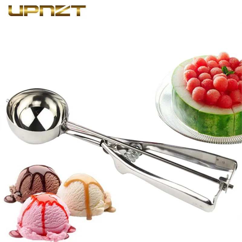Stainless Steel Ice Cream Scoop Non-stick Mashed Potato Scoop Spring Handle Ice Cream Spoon Kitchen Gadgets
Stainless Steel Ice Cream Scoop Non-stick Mashed Potato Scoop Spring Handle Ice Cream Spoon Kitchen Gadgets