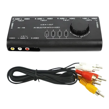 Anti Interference Signal Splitter Audio Video Easy Apply RCA Switch Box Portable Distributor Stable Home ABS TV DVD 4 In 1 Out
Anti Interference Signal Splitter Audio Video Easy Apply RCA Switch Box Portable Distributor Stable Home ABS TV DVD 4 In 1 Out