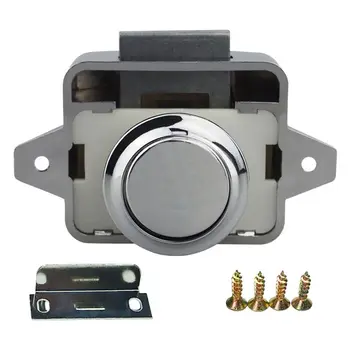 26mm Push Lock Latch Button Catch Lock Motorhome RV Cabinet Cupboard Door Knob, Chrome
26mm Push Lock Latch Button Catch Lock Motorhome RV Cabinet Cupboard Door Knob, Chrome