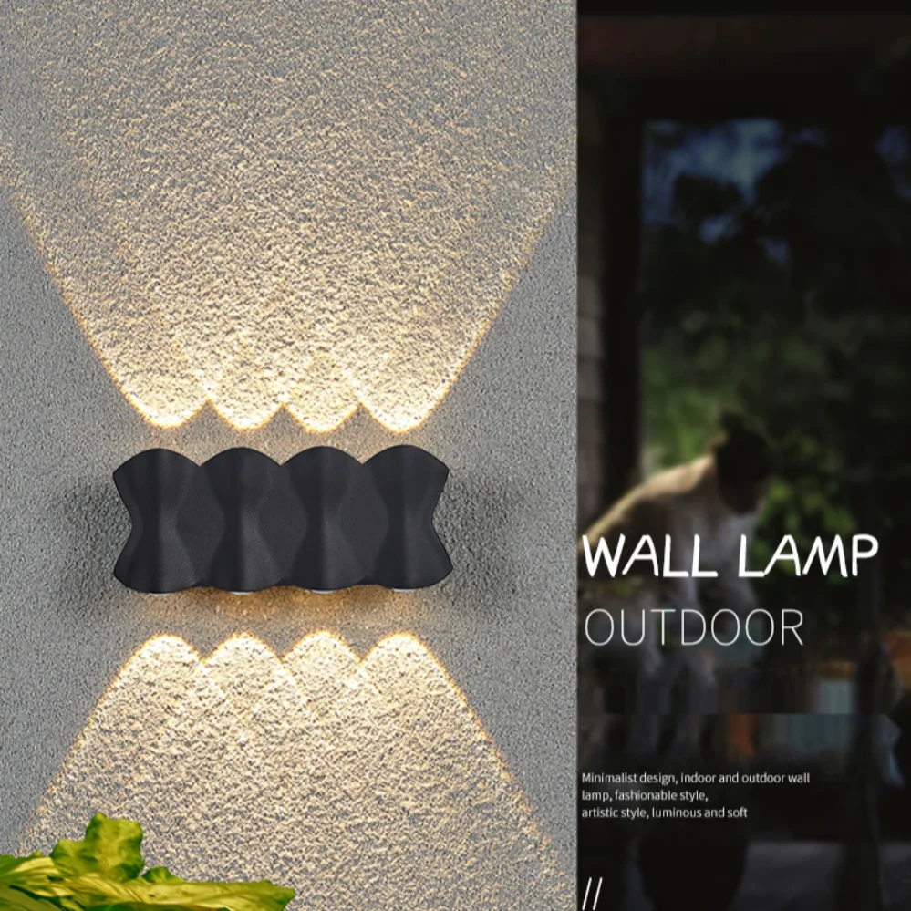 

Aswesaw LED Wall Light Waterproof Outdoor Wall Light Porch/Garden/Bedroom/Balcony Modern Nordic Wall Light 4/6/8W 85-265V