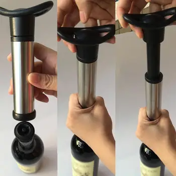 Wine Stopper With Vacuum Pump Bar Accessories Stainless Stainless Bottle Pump Steel Steel Aerator Red Lock Wine Air Stopper M5D4
Wine Stopper With Vacuum Pump Bar Accessories Stainless Stainless Bottle Pump Steel Steel Aerator Red Lock Wine Air Stopper M5D4