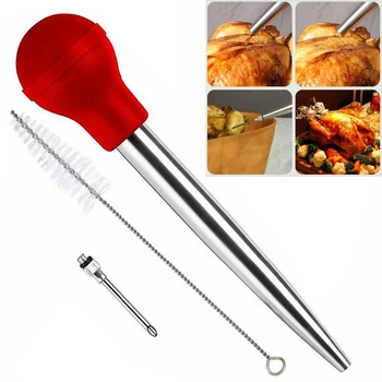 Portable Sauce Oil Tube Turkey Seasoning Marinade Injector Barbecue Tool Dropper Pump Pipe
Portable Sauce Oil Tube Turkey Seasoning Marinade Injector Barbecue Tool Dropper Pump Pipe