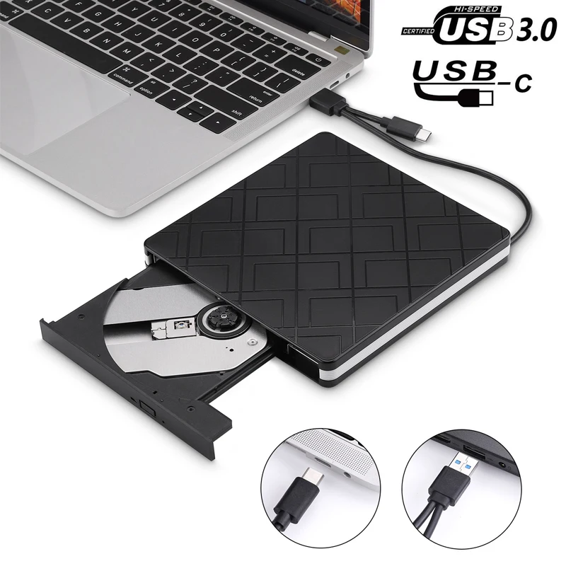 External DVD Drive Optical Drive USB 3.0 CD ROM Player CD-RW Burner Writer Reader Recorder Portatil for Laptop Windows PC
External DVD Drive Optical Drive USB 3.0 CD ROM Player CD-RW Burner Writer Reader Recorder Portatil for Laptop Windows PC