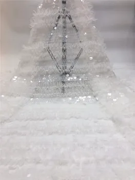 New arrivals African sequined lace fabric high-quality 5yards Nigeria French mesh lace fabric FZ919
New arrivals African sequined lace fabric high-quality 5yards Nigeria French mesh lace fabric FZ919