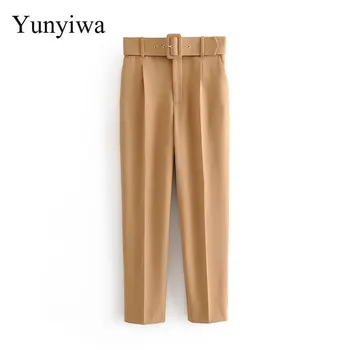 Women Fashion Solid Color Sashes Casual Slim Pants Chic Business Trousers Female Fake Zipper Pantalones Mujer Retro Pants
Women Fashion Solid Color Sashes Casual Slim Pants Chic Business Trousers Female Fake Zipper Pantalones Mujer Retro Pants