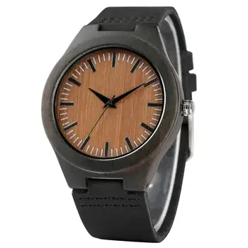 Top Quality Luxury Men's Natural Wood Watches Black Genuine Leather Band Quartz-watch Male Sports Analog Reloj de madera Gift 
Top Quality Luxury Men's Natural Wood Watches Black Genuine Leather Band Quartz-watch Male Sports Analog Reloj de madera Gift