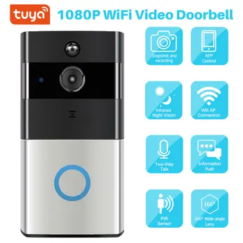 Tuya Smart Video Doorbell 1080P WiFi Video Intercom SmartLife APP Remote Control Wireless Door Bell Camera Home Security Monitor
Tuya Smart Video Doorbell 1080P WiFi Video Intercom SmartLife APP Remote Control Wireless Door Bell Camera Home Security Monitor
