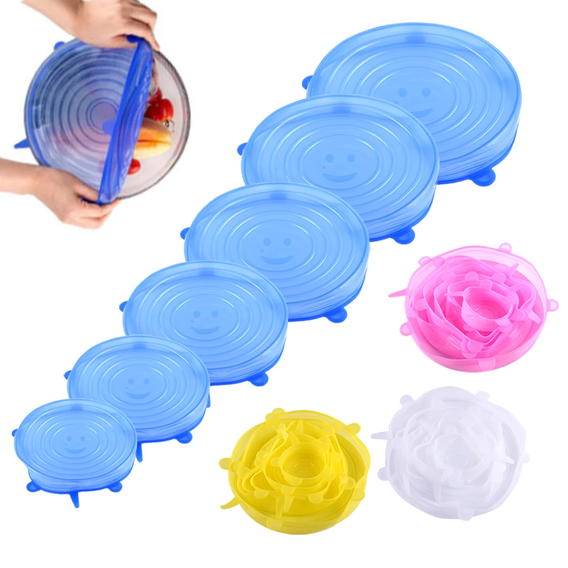 LETAOSK 6Pcs Universal Silicone Stretch Suction Pot Lids Kitchen Cover Pan Bowl Stopper Anti-Spill & Proof Leak
LETAOSK 6Pcs Universal Silicone Stretch Suction Pot Lids Kitchen Cover Pan Bowl Stopper Anti-Spill & Proof Leak