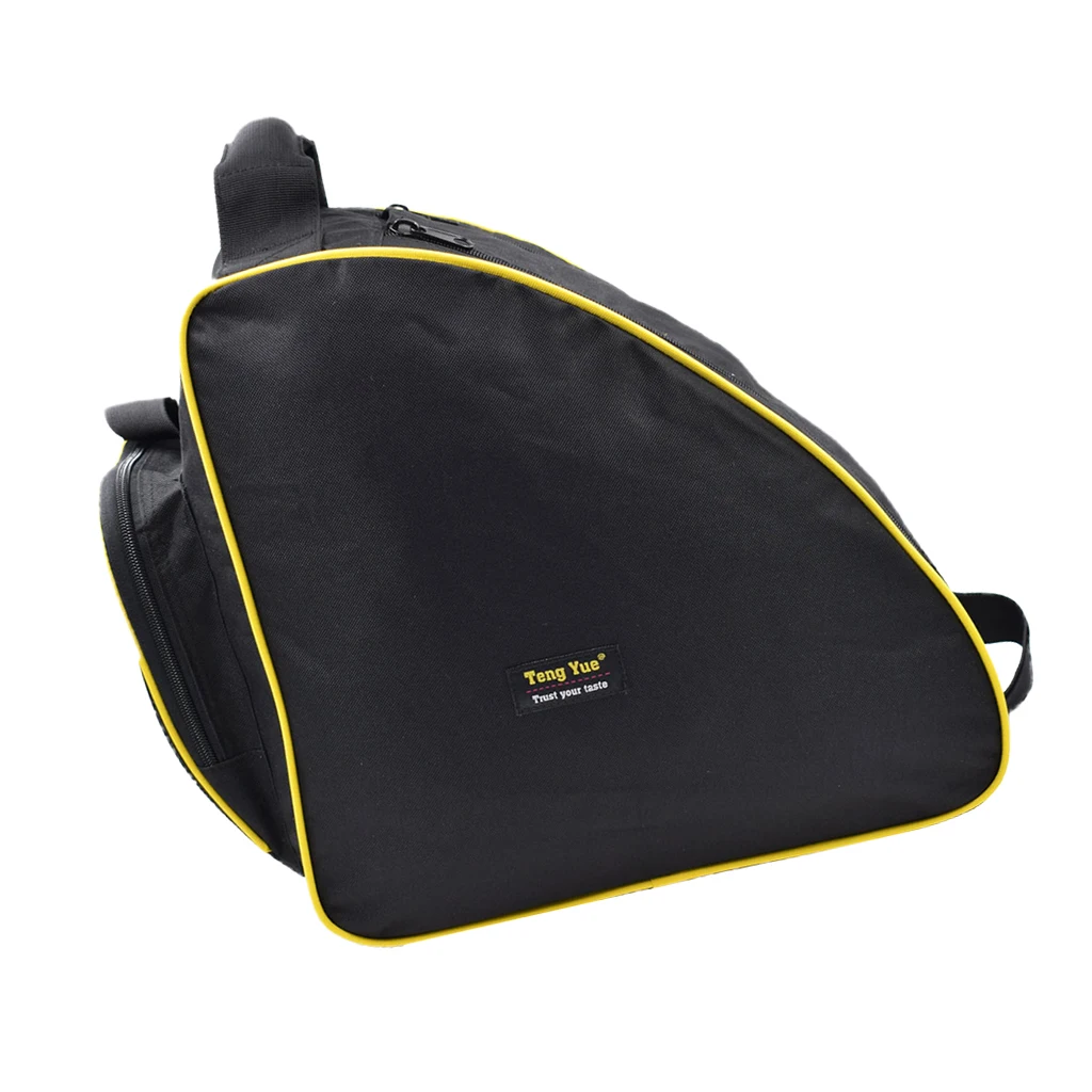 Durable Sport Travel Shoulder Strap Snowboard Ski Boot Bag Yellow Piping Luggage Bag 37 x 24 x 36cm Durable Sport Travel Shoulder Strap Snowboard Ski Boot Bag Yellow Piping Luggage Bag 37 x 24 x 36cm