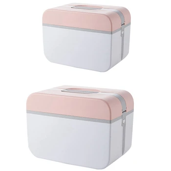 2Pcs Portable Multi-Layer Medicine Box First Aid Kit Plastic Car Travel Pill Storage Box Home Pink - L & S
2Pcs Portable Multi-Layer Medicine Box First Aid Kit Plastic Car Travel Pill Storage Box Home Pink - L & S