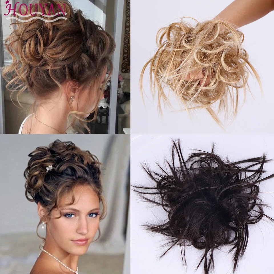 HOUYAN Female donut wig with elastic band and messy synthetic hair with rubber bands
HOUYAN Female donut wig with elastic band and messy synthetic hair with rubber bands