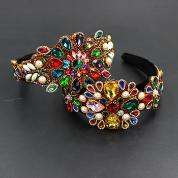 Baroque fashion all-match inlaid color rhinestone headband ladies luxury prom travel gift hair accessories 756
Baroque fashion all-match inlaid color rhinestone headband ladies luxury prom travel gift hair accessories 756