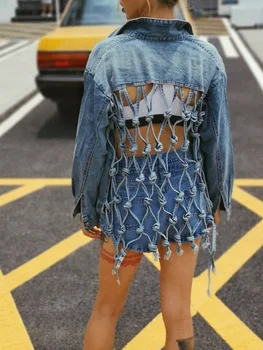 CHIC Runway Designer Sexy Backless Knot Cutout Hole Women Denim Jacket Harajuku Stylish Top outerwear
CHIC Runway Designer Sexy Backless Knot Cutout Hole Women Denim Jacket Harajuku Stylish Top outerwear