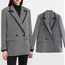 Dave&Di Blazer Women 2021 England Style Fashion Retro Color Women Blazers And Jackets Contrast Houndstooth Double Breasted Tops
Dave&Di Blazer Women 2021 England Style Fashion Retro Color Women Blazers And Jackets Contrast Houndstooth Double Breasted Tops