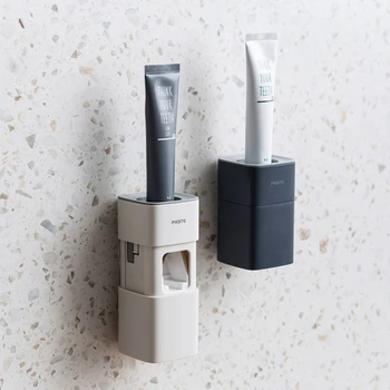 Automatic Toothpaste Dispenser Dust-proof Toothbrush Holder Multi-Functional Wall Mounted Toothpaste Squeezer Bathroom Tools Set
Automatic Toothpaste Dispenser Dust-proof Toothbrush Holder Multi-Functional Wall Mounted Toothpaste Squeezer Bathroom Tools Set