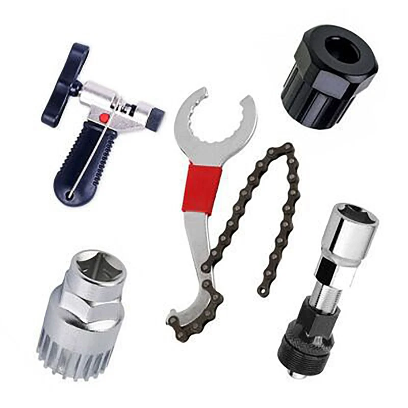 5pcs/set MTB Bike Repair Tools Kit Chain Bottom Bracket Lockring Remover Crank Puller Chain Cutter Splitter Breaker Bicycle Tool
5pcs/set MTB Bike Repair Tools Kit Chain Bottom Bracket Lockring Remover Crank Puller Chain Cutter Splitter Breaker Bicycle Tool