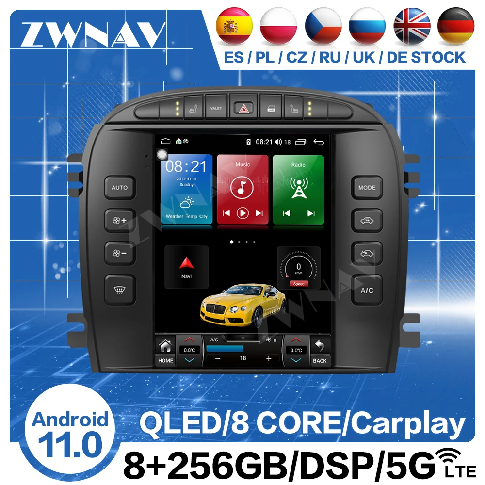256G Carplay DSP Android автомобильный мультимедийный стерео плеер GPS-навигация для Jaguar S-TYPE 2001-2009 радио видеоприемник головное устройство
256G Carplay DSP Android автомобильный мультимедийный стерео плеер GPS-навигация для Jaguar S-TYPE 2001-2009 радио видеоприемник головное устройство