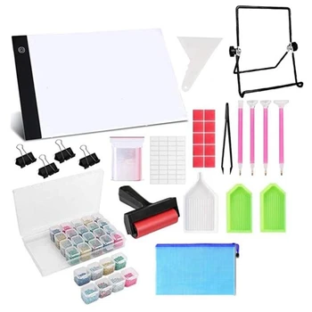Diamond Painting A4 LED Light Pad Kit, LED Artcraft Tracing Light Table, Tools and Accessories for 5D Diamond Painting
Diamond Painting A4 LED Light Pad Kit, LED Artcraft Tracing Light Table, Tools and Accessories for 5D Diamond Painting