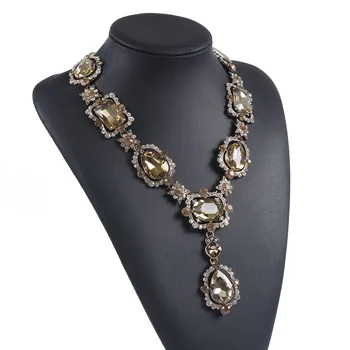 2020 Za Luxury Crystal Long Pendant Necklace Women Big Statement Necklace Fashion Wedding Choker Necklace Indian Jewelry
2020 Za Luxury Crystal Long Pendant Necklace Women Big Statement Necklace Fashion Wedding Choker Necklace Indian Jewelry