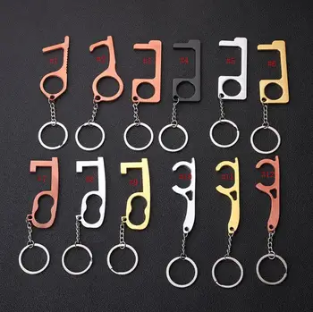 Contactless EDC Door Opener Multifunctional Key Chain Press Elevator Tool Public Safely No Touch Protective Key Ring Hands SN
Contactless EDC Door Opener Multifunctional Key Chain Press Elevator Tool Public Safely No Touch Protective Key Ring Hands SN