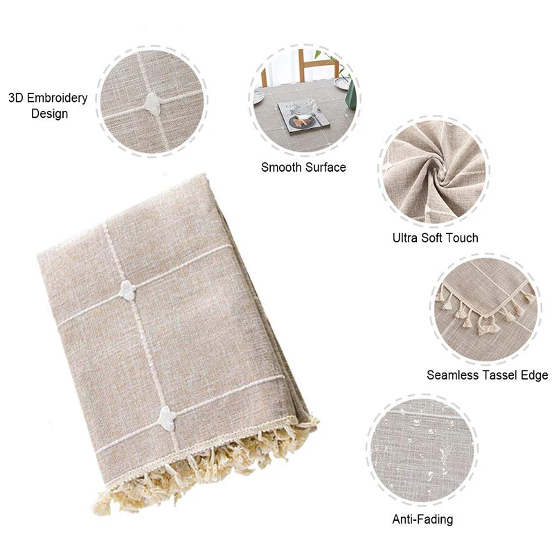 Tablecloth, Large Square Tassel Tablecloth, Cotton and Linen, Wrinkle-Free, Fade-Resistant Table Cover Decoration, for Kitchen D
Tablecloth, Large Square Tassel Tablecloth, Cotton and Linen, Wrinkle-Free, Fade-Resistant Table Cover Decoration, for Kitchen D