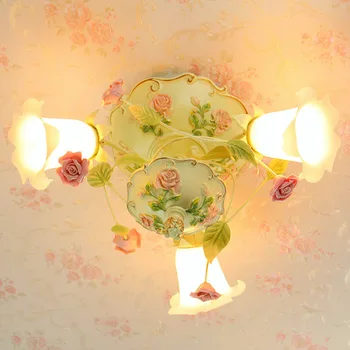 Lampshade Living Room Ceiling Light Ceramic Flower Glass Garden Style Warm Romantic Rose Dining Room LED Bulbs Art Deco 220V AC 
Lampshade Living Room Ceiling Light Ceramic Flower Glass Garden Style Warm Romantic Rose Dining Room LED Bulbs Art Deco 220V AC