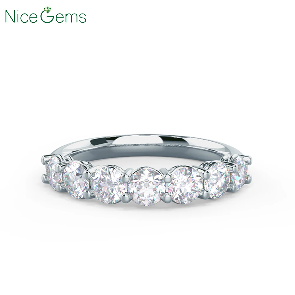 NiceGems Твердое 18K Белое Золото 1.4CTW Lab выросшие бриллианты Семь камней обручальное кольцо с крючком комплект свадебных колец
NiceGems Твердое 18K Белое Золото 1.4CTW Lab выросшие бриллианты Семь камней обручальное кольцо с крючком комплект свадебных колец
