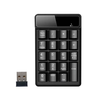 19 Keys 2.4GHz Wireless Numeric Keypad Life Waterproof Numpad Digital Keyboard Mini Keyboard with Number for Accounting Bank
19 Keys 2.4GHz Wireless Numeric Keypad Life Waterproof Numpad Digital Keyboard Mini Keyboard with Number for Accounting Bank