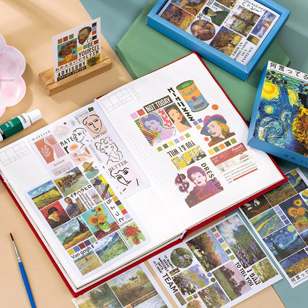 50 Pcs/box Cute Retro Van Gogh Stickers DIY Scrapbooking Travel Label Decorative Washi Stickers
50 Pcs/box Cute Retro Van Gogh Stickers DIY Scrapbooking Travel Label Decorative Washi Stickers