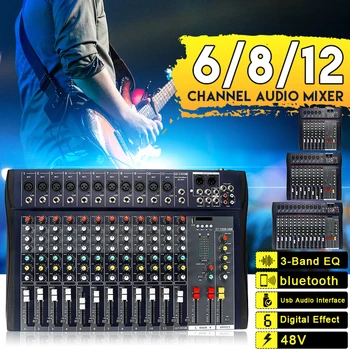Professional audio mixer mixing console dj Studio 6/8/12 channels 8 mono 4 stereo mixer audio audio interface USB
Professional audio mixer mixing console dj Studio 6/8/12 channels 8 mono 4 stereo mixer audio audio interface USB
