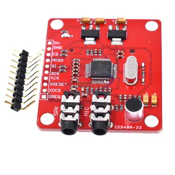VS1053 VS1053B MP3 Module For Arduino UNO Breakout Board With SD Card Slot VS1053B Ogg Real-time Recording For Arduino UNO
VS1053 VS1053B MP3 Module For Arduino UNO Breakout Board With SD Card Slot VS1053B Ogg Real-time Recording For Arduino UNO