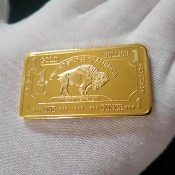 One Troy Ounce Atlantis Mint 24k Pure Gold Plated Bar Buffalo Bullion Coin with Free Capsule
One Troy Ounce Atlantis Mint 24k Pure Gold Plated Bar Buffalo Bullion Coin with Free Capsule