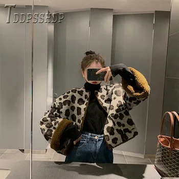2019 Leopard Imitation Lambswool Women Coat Short Style Inner And Out Can Wear Female Jacket
2019 Leopard Imitation Lambswool Women Coat Short Style Inner And Out Can Wear Female Jacket