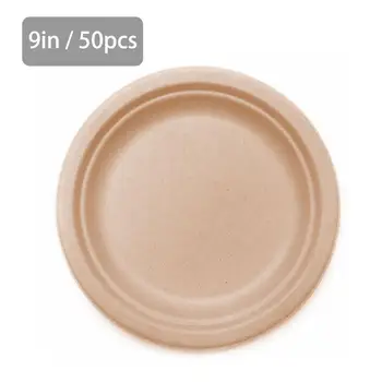 50PCS 6/7/9in 100% Compostable Paper Plates Heavy-Duty Quality Natural Disposable Bagasse Eco-Friendly Made Of Sugar Cane Fibers
50PCS 6/7/9in 100% Compostable Paper Plates Heavy-Duty Quality Natural Disposable Bagasse Eco-Friendly Made Of Sugar Cane Fibers