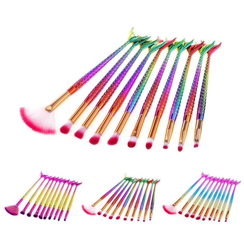 10pcs Mermaid Eye Shadow Makeup Brushes Kit Soft Cosmetic Eyeshadow Eyeliner Eyebrow Cosmetic Make up Brush Set Pincel Maquiagem
10pcs Mermaid Eye Shadow Makeup Brushes Kit Soft Cosmetic Eyeshadow Eyeliner Eyebrow Cosmetic Make up Brush Set Pincel Maquiagem