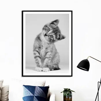 Cute Cat Animals Canvas Painting Modern Black and White Posters And Prints Nordic Pet Wall Art Pictures for Living Room Decor
Cute Cat Animals Canvas Painting Modern Black and White Posters And Prints Nordic Pet Wall Art Pictures for Living Room Decor