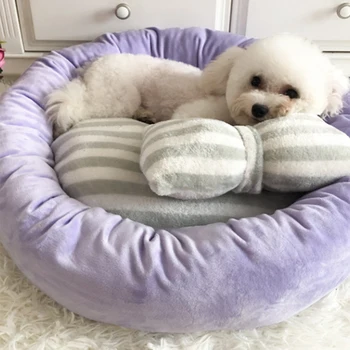 Winter Warm Cat Dog Bed Mats Round Puppy Pads Velvet Soft Lounger Sofa for Kitten Puppy Cat Nest Kennel with Bow Pillow
Winter Warm Cat Dog Bed Mats Round Puppy Pads Velvet Soft Lounger Sofa for Kitten Puppy Cat Nest Kennel with Bow Pillow
