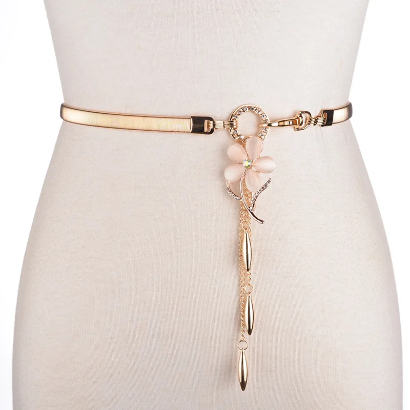 Maikun Women's Belt Fashion All-Match Elastic Rhinestone Details Flower Belt With Chain For Dress
Maikun Women's Belt Fashion All-Match Elastic Rhinestone Details Flower Belt With Chain For Dress