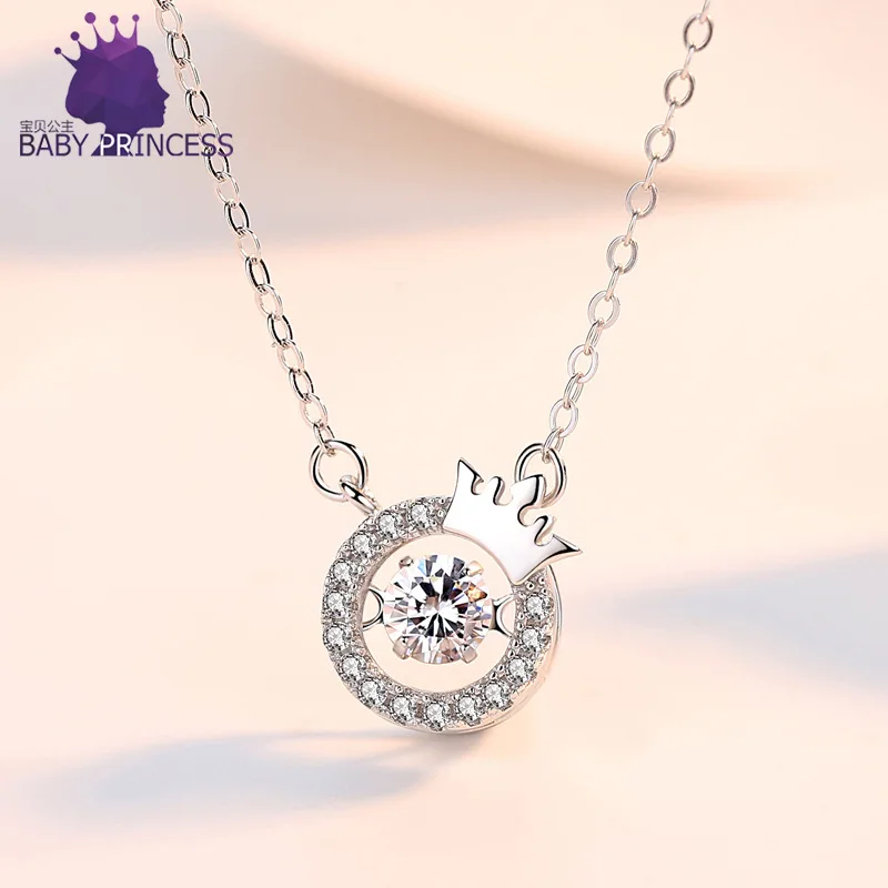 S925 Fine Silver Necklace Korean-style Fashion Crown Crown Circle Micro Zircon Smart Necklace Supply of Goods
S925 Fine Silver Necklace Korean-style Fashion Crown Crown Circle Micro Zircon Smart Necklace Supply of Goods
