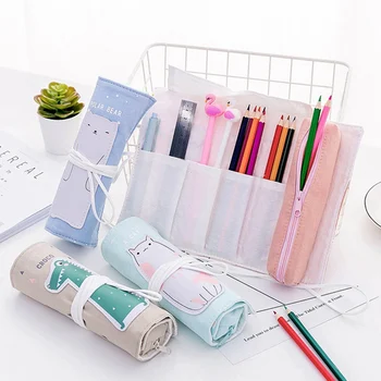 Creative Canvas Pencil Case Simple Cute Pen Storage Bag High Capacity Roll Pencil Case Student Stationery Bag
Creative Canvas Pencil Case Simple Cute Pen Storage Bag High Capacity Roll Pencil Case Student Stationery Bag