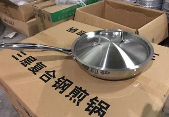 Thickened Stainless Steel Three Layer Flat Non-stick Frying Pan Home Multipurpose Pancake Steak Eggs Cooking Pan
Thickened Stainless Steel Three Layer Flat Non-stick Frying Pan Home Multipurpose Pancake Steak Eggs Cooking Pan