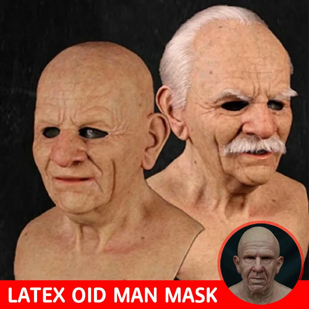 Страшные старики страшные полная голова маска для вечевечерние латексная