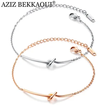 AZIZ BEKKAOUI Stainless Steel Trendy Round Circular Knot Fashion Bangle Bracelet For Women Elegant Sliver And Rose Gold Jewelry
AZIZ BEKKAOUI Stainless Steel Trendy Round Circular Knot Fashion Bangle Bracelet For Women Elegant Sliver And Rose Gold Jewelry
