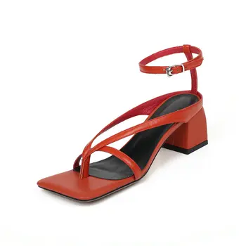 Genuine leather 4cm med Heel ladies sandals ankle strap shoes woman casual flip flop Summer Women Sandals
Genuine leather 4cm med Heel ladies sandals ankle strap shoes woman casual flip flop Summer Women Sandals