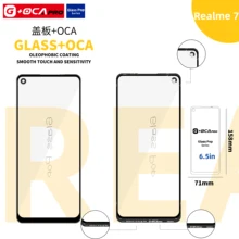 2PCS LCD Capteur De Verre Pour Realme 6 Realme 6i Realme 6pro Realme 7 Realme 7i Realme 7pro Écran Tactile lentille En Verre Avec OCA=