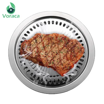 2 Type Korean BBQ Grills Round Pan Non-Stick Barbecue Grill for Outdoor Easy Clean Carbon DIY Barbecue BBQ Accessories Tools 
2 Type Korean BBQ Grills Round Pan Non-Stick Barbecue Grill for Outdoor Easy Clean Carbon DIY Barbecue BBQ Accessories Tools