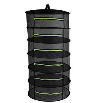 6 Layers Hanging Basket with Zipper Folding Dry Rack Herb Drying Net Dryer Bag Mesh for Herbs Flowers Buds Plants 
6 Layers Hanging Basket with Zipper Folding Dry Rack Herb Drying Net Dryer Bag Mesh for Herbs Flowers Buds Plants